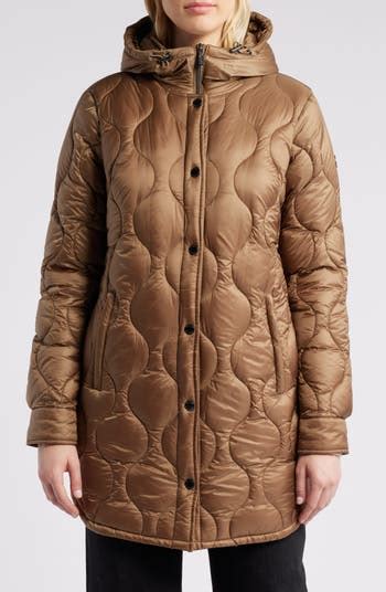 Quilted Packable 500 Fill Power Down Blend Puffer Coat